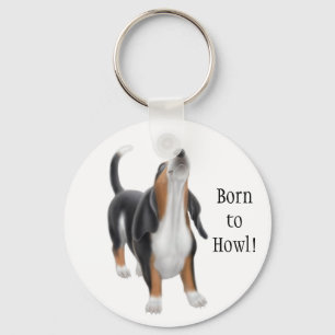 Porte-clés Born to Howl Hound Keychain