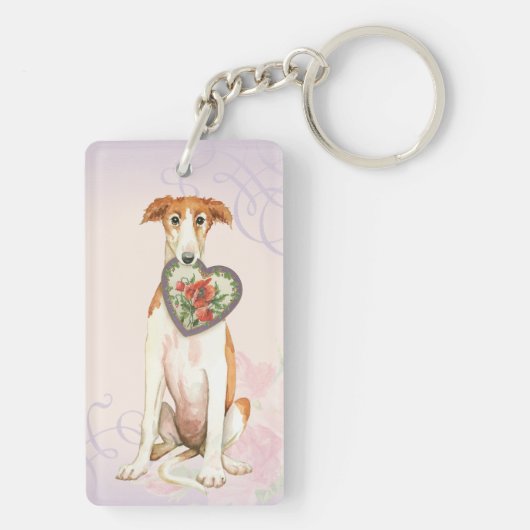 Porte-clés Borzoi Heart Maman (Dos)