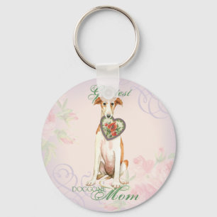 Porte-clés Borzoi Heart Maman