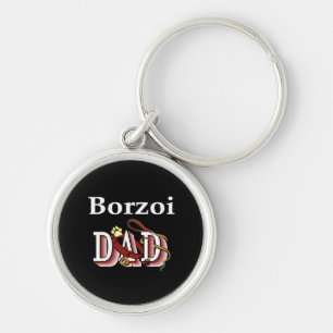 Porte-clés Borzoi Papa