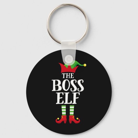 Porte-clés Boss Elf Family Matching Christmas Group Elf Pajam (Recto)