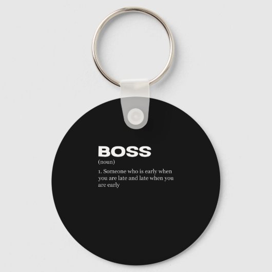 Porte-clés Boss Funny Définition Joyeux Boss's Day (Recto)