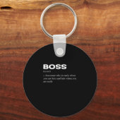 Porte-clés Boss Funny Définition Joyeux Boss's Day (Recto)