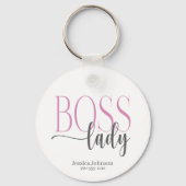 Porte-clés Boss Lady rose et gris naturel (Recto)