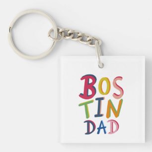Porte-clés Bostin personnalisé Papa noir pays