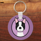 Porte-clés Boston Girl ! Violet (Recto)