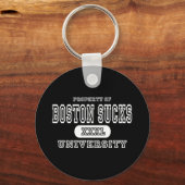 Porte-clés Boston Sucks University Dark (Recto)