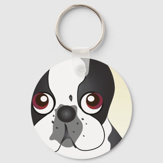 Porte-clés Boston Terrier (Recto)