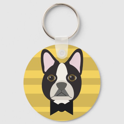 Porte-clés Boston Terrier (Verso)