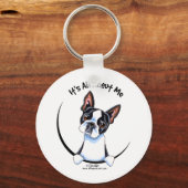 Porte-clés Boston Terrier C'Est Tout Pour Moi (Recto)
