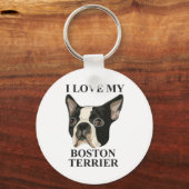 Porte-clés Boston Terrier Love (Recto)