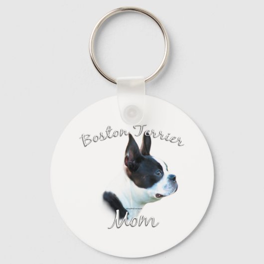 Porte-clés Boston Terrier Maman 2 (Recto)