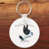 Porte-clés Boston Terrier Maman 2 (Recto)
