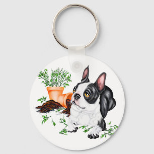 Porte-clés Boston Terrier Naughty Porte - clé