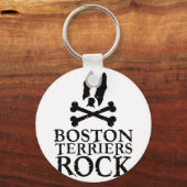 Porte-clés Boston Terriers Rock (Recto)