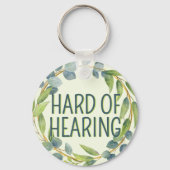 Porte-clés Botanical Hard of Hearing Green Deafness (Verso)
