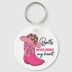 Porte-clés Bottes de cowboy roses de cowgirl Cadeau d'amour d