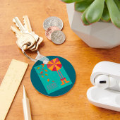 Porte-clés Bottes de pluie d'automne et feuilles d'automne pa