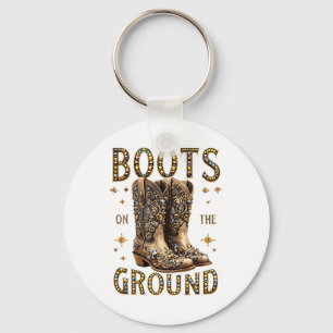 Porte-clés Bottes Sur Le Terrain Black Cowgirl Western Où Le