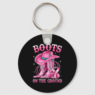 Porte-clés Bottes Sur Le Terrain Cowgirl Western Breast Cance
