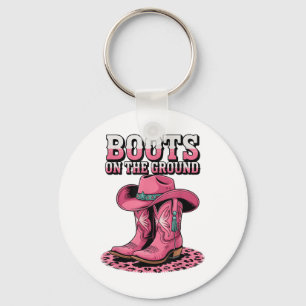 Porte-clés Bottes Sur Le Terrain Pays Cowboy Western Cowgirl