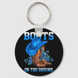 Porte-clés Bottes Sur Le Terrain Pays Western Cowboy Cowgirl