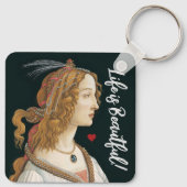 Porte-clés Botticelli Nymph Portrait Peinture Art (Dos)