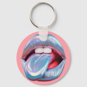 Porte-clés Bouche d'argent holographique