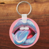 Porte-clés Bouche d'argent holographique (Verso)