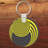 Porte-clés Bouche et trou jaune et noir (Recto)