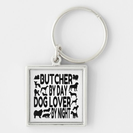 Porte-clés Boucher Amoureux des chiens (Devant)