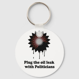 PORTE-CLÉS BOUCHER LA FUITE DE PÉTROLE AVEC DES HOMMES POLITI