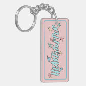 Porte-clés Bouchon de coeur personnalisé rose (Devant gauche)