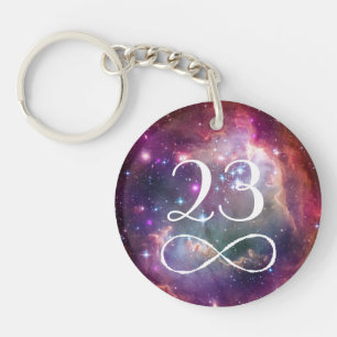 Porte-clés Boucle d'infini et monogramme de hippie de