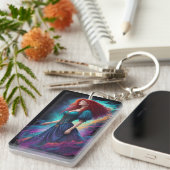 Porte-clés boucles rouges Porte - clé acrylique (Devant droit)