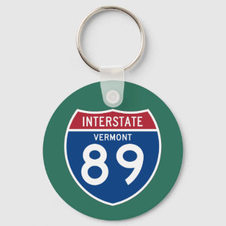Porte-clés Bouclier autoroutier inter-États VT I-89 du Vermon