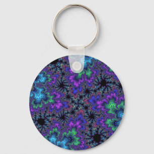 Porte-clés Bouclier d'aquarelle violet