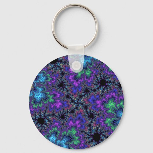 Porte-clés Bouclier d'aquarelle violet (Recto)