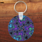 Porte-clés Bouclier d'aquarelle violet (Recto)