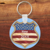 Porte-clés Bouclier de campagne politique (Recto)