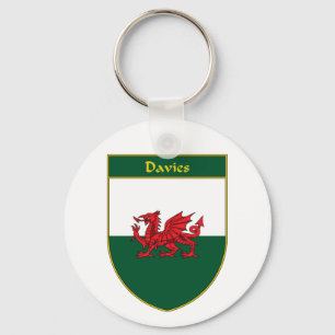 Porte-clés Bouclier de drapeau de Davies Gallois