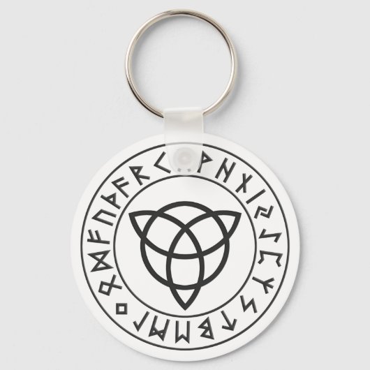 Porte-clés Bouclier de rune Triquetra (Recto)