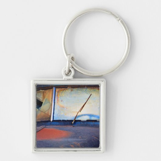 Porte-clés Bouclier d'un vieux camion rouillé (Devant)