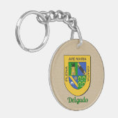 Porte-clés Bouclier historique de Delgado avec drapeau du Mex (Devant gauche)