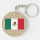 Porte-clés Bouclier historique de Mata et drapeau mexicain (Dos)
