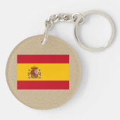 Porte-clés Bouclier historique de Reyes et drapeau espagnol (Dos)