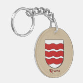 Porte-clés Bouclier historique de Rivera et drapeau espagnol (Devant gauche)