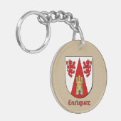 Porte-clés Bouclier historique d'Enriquez avec drapeau du Mex (Devant gauche)
