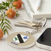 Porte-clés Bouclier historique d'Ochoa avec drapeau d'Espagne (Devant droit)