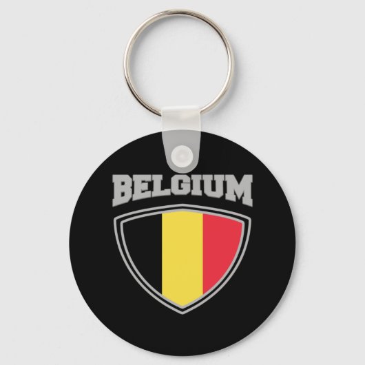 Porte-clés Bouclier indicateur Belgique (Recto)